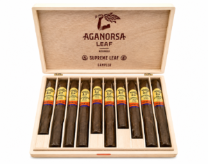 aganorsa leaf supreme leaf sampler box of cigars open box