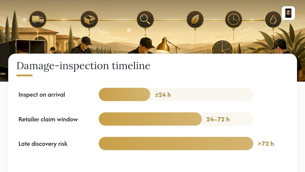 Timeline showing cigar damage reporting window