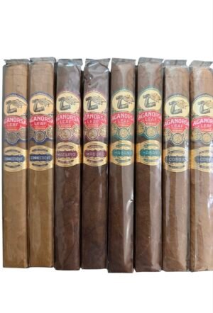 Aganorsa Leaf Sampler containing two la validacion corojo, two la validacion habano, two la validacion connecticut, and two la validacion maduro