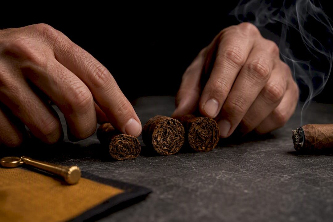 Anonymous cigar filler cross-sections on tasting table