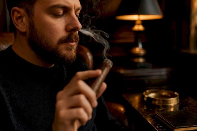 Controlled cigar smoke during retrohaling