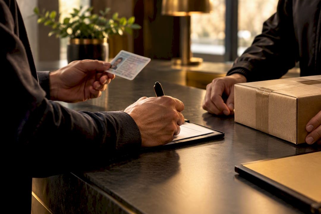 Adult recipient presenting ID for delivery