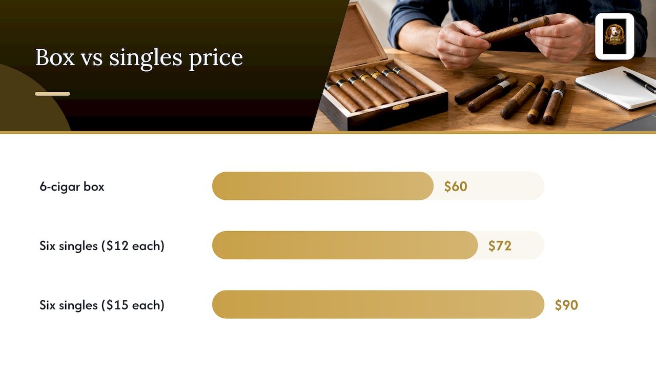 Comparison of mystery box price and cigar values